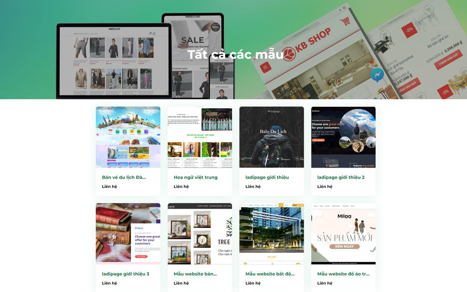 mẫu web bán hàng