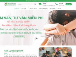 Website giới thiệu và đặt lịch Tâm Lý Hoàng Minh