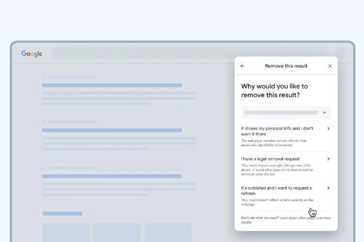 Google giúp bạn dễ dàng xóa thông tin liên hệ của mình khỏi kết quả Tìm kiếm