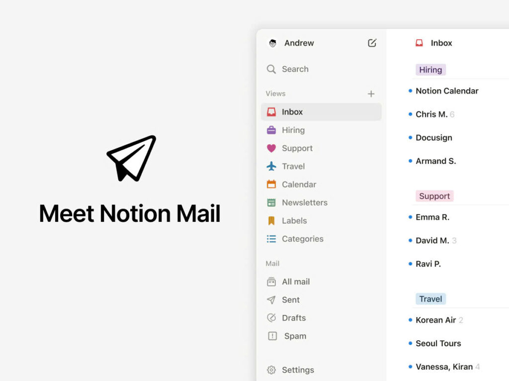 Notion phát hành ứng dụng email hỗ trợ AI cho Gmail